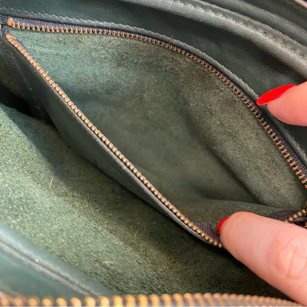 Vintage Coach Leatherwear 0615-134 Green Leather Crossbody Shoulder Bag - Picture 5 of 10